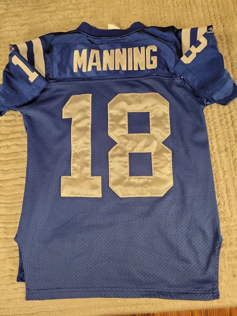 Reebok Peyton Manning Indianapolis Colts Football Jersey Youth Small 10-12 Boys